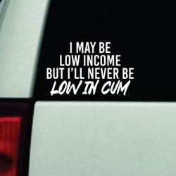 Low Income Car Decal Bumper Sticker Vinyl Truck Window Windshield JDM
