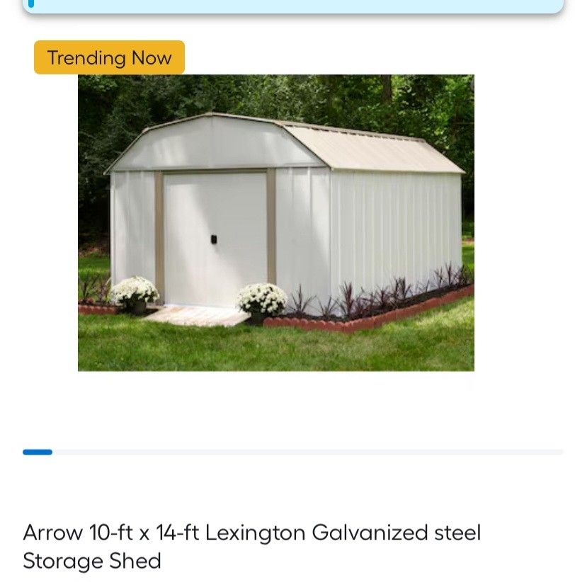 Arrow 10-ft 14-ft Lexington Galvanized steel Storage Shed