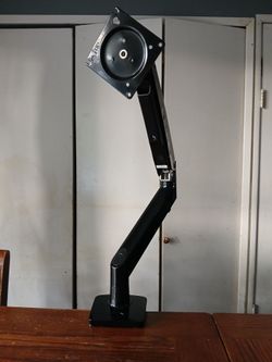 Black Adjustable Gas Spring Monitor Arm Desk Mount