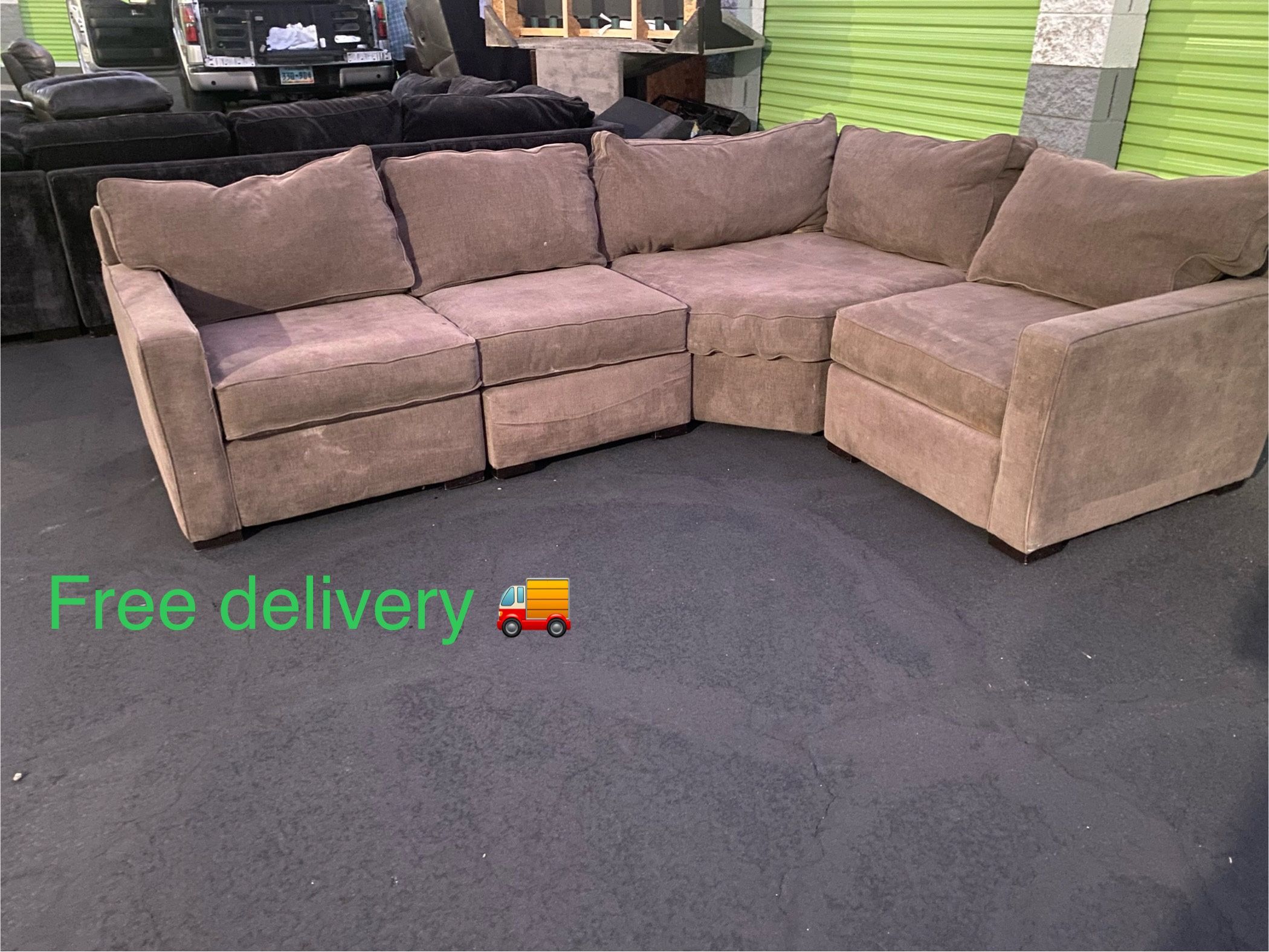 Brown Sectional Free delivery π