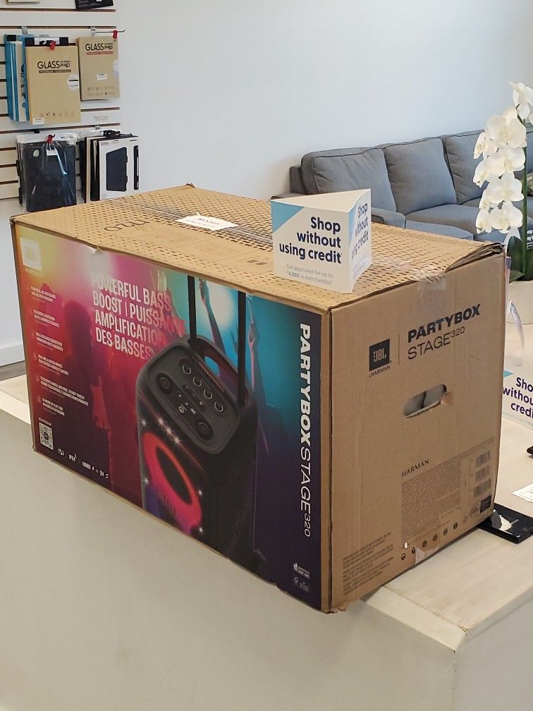 JBL Partybox 320 Brand New Speaker - $1 DOWN TODAY, NO CREDIT NEEDED