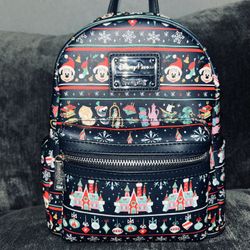 Christmas Disney Loungefly Backpack Purse