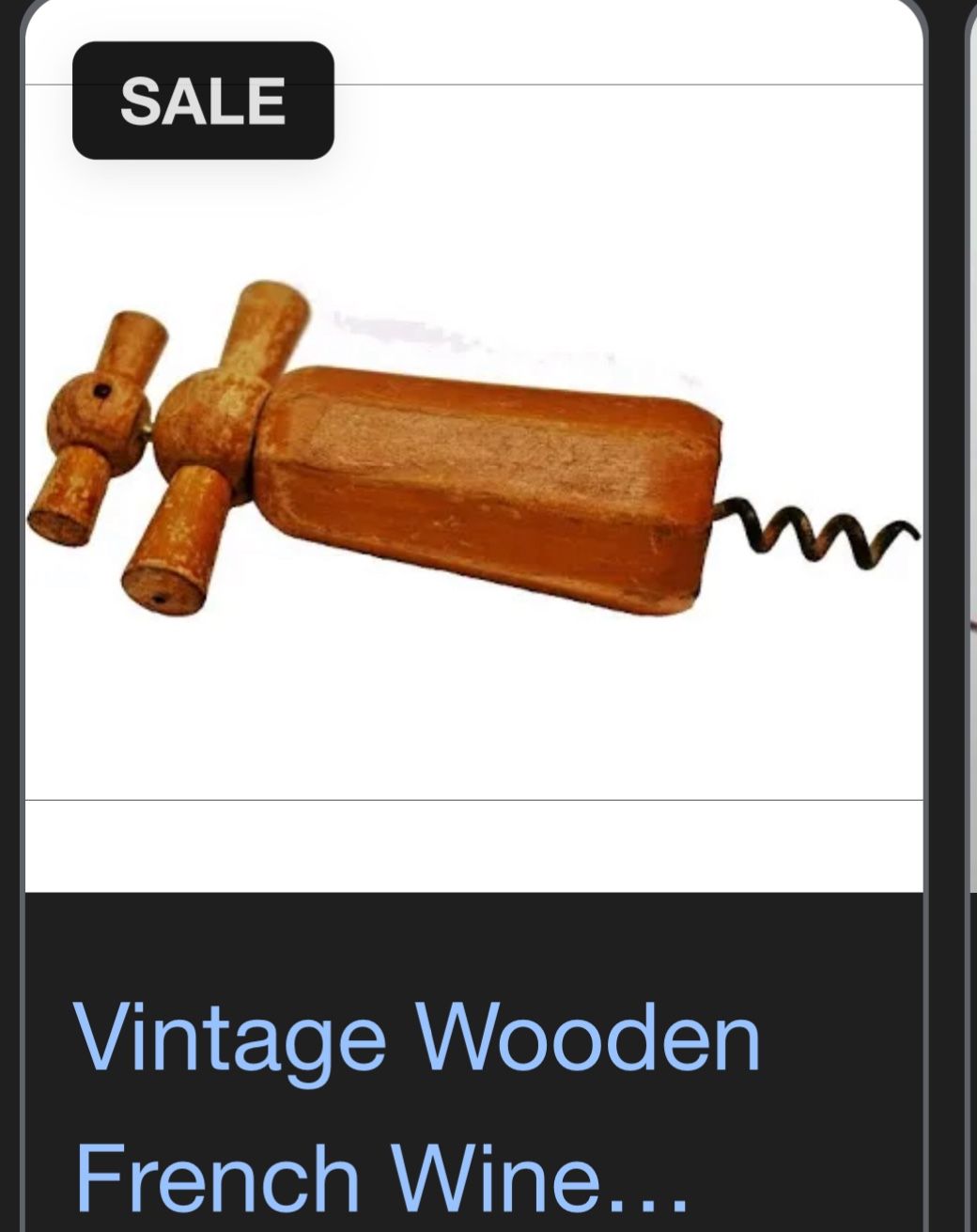 Vintage French Cork Screw