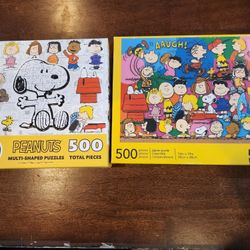 Brand New Peanuts 500 Piece Puzzles