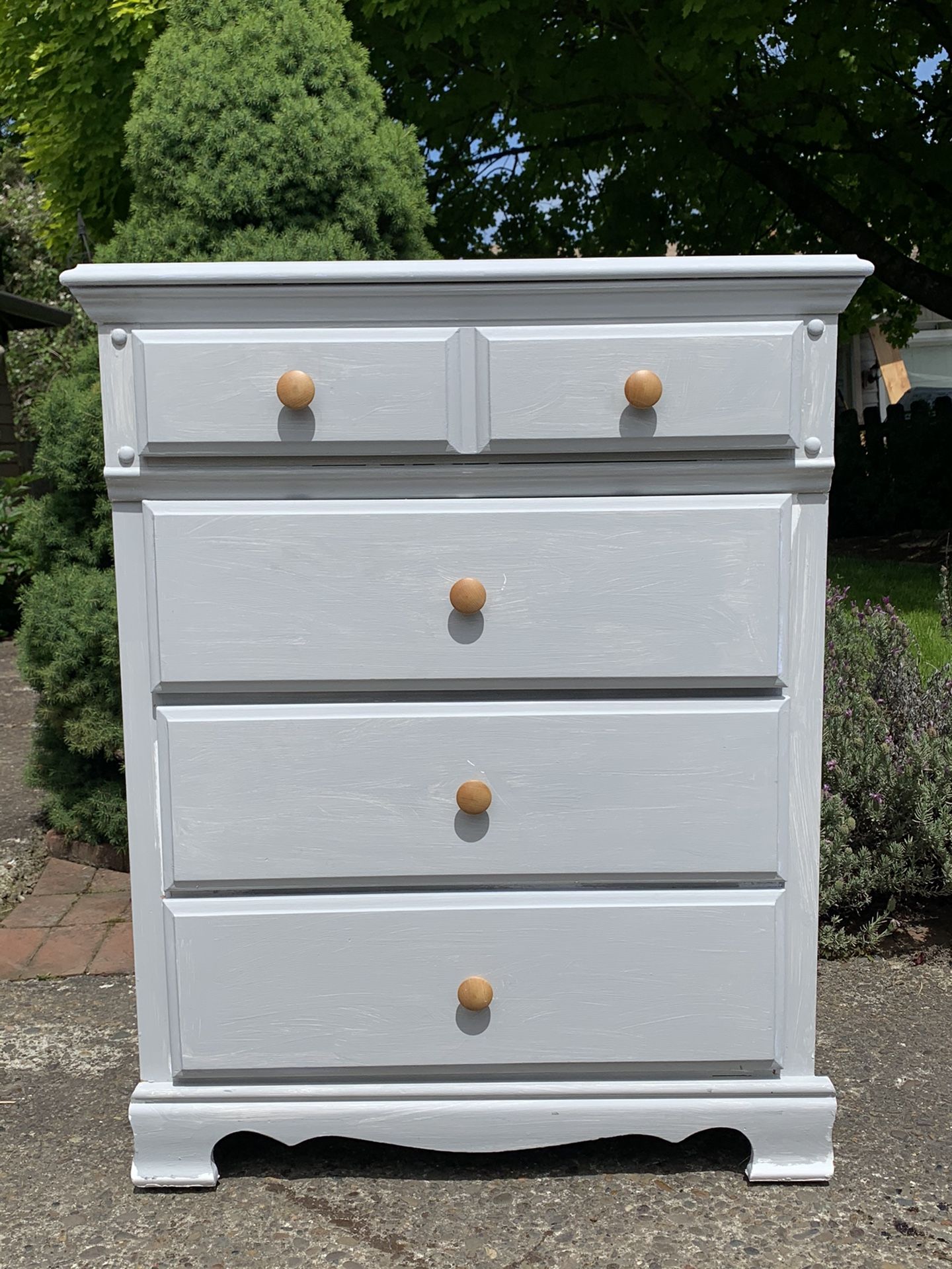 Vintage solid wood shabby chic dresser