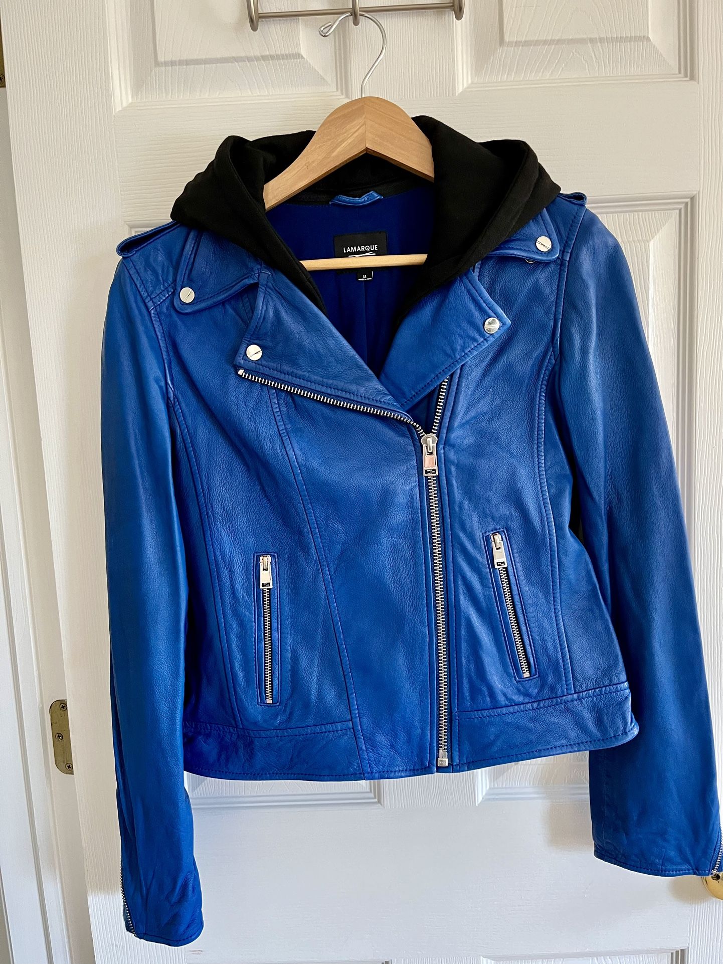 Leather Jacket With Hoodie