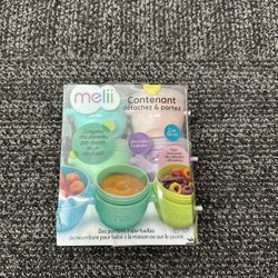 New Melii Snap & Go Pods 2 Oz/ Baby Food Freezer Storage Containers Stackable