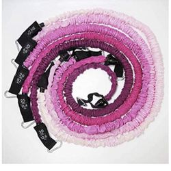 Best Stackable Exercise Resistance Band Set. Upgraded Natural Rubber