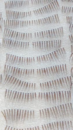 New gorgeous eye lashes. Custom real hair, look "real" & very flexible on an invisible band. $5.00 each or 5 for $20.00. Have 90 pairs.