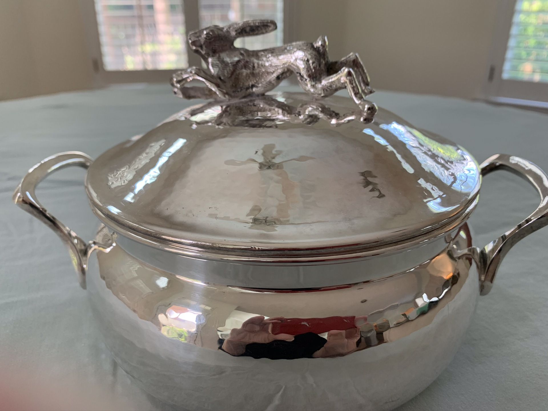 M M Evolucao. Hand crafted silver plate tureen
