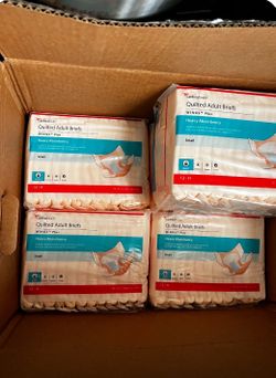 (6) New Packs Of Adult Diapers size small