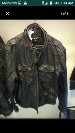 2XL men's leather jacket