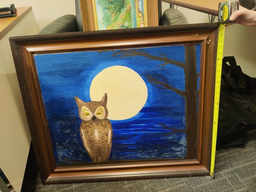 Owl Painting 36 X 30