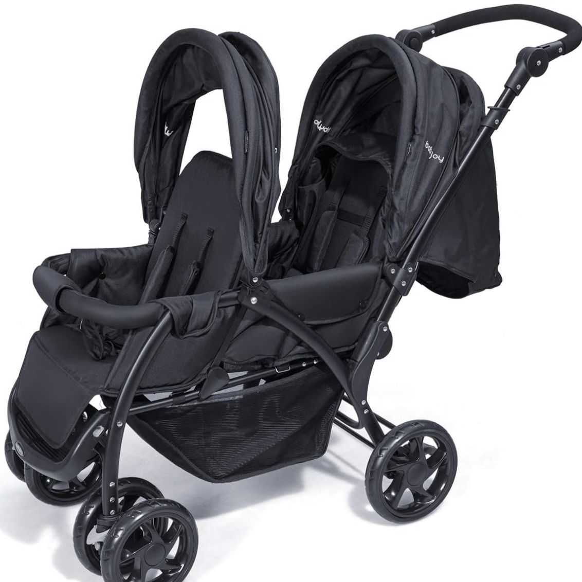 Baby Joy Double Stroller ,color Black,size 0-4 Years 