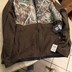 new mens Realtree camo brown jacket size XL