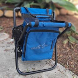 Eddie Bauer Cooler Stool, Folding Light Weight Chair Seat For Camping Sporting Boating  Drinking Beer Soda Hunting Fishing Sports Events