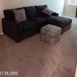 Couch 2seater & ottoman