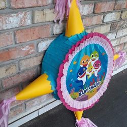 Baby Shark Star Shape Pinatas 