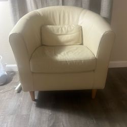 Faux Leather Accent Chair