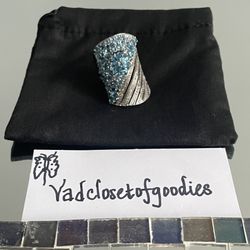  Sterling silver & crystal ring