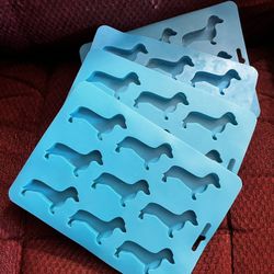 Four Dachshund Dog Rubber Molds