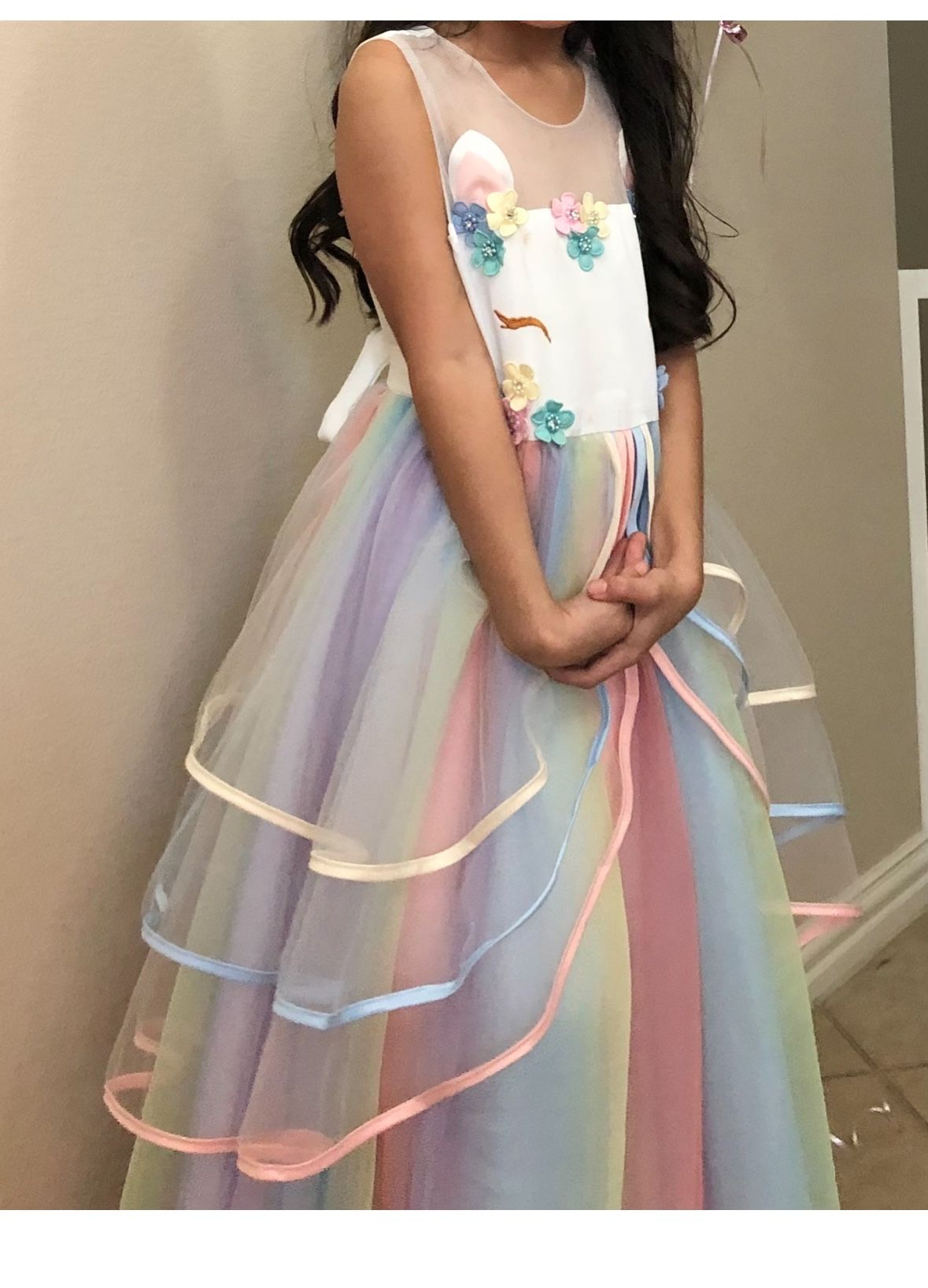 Unicorn Floor Length Dress Size 7/8