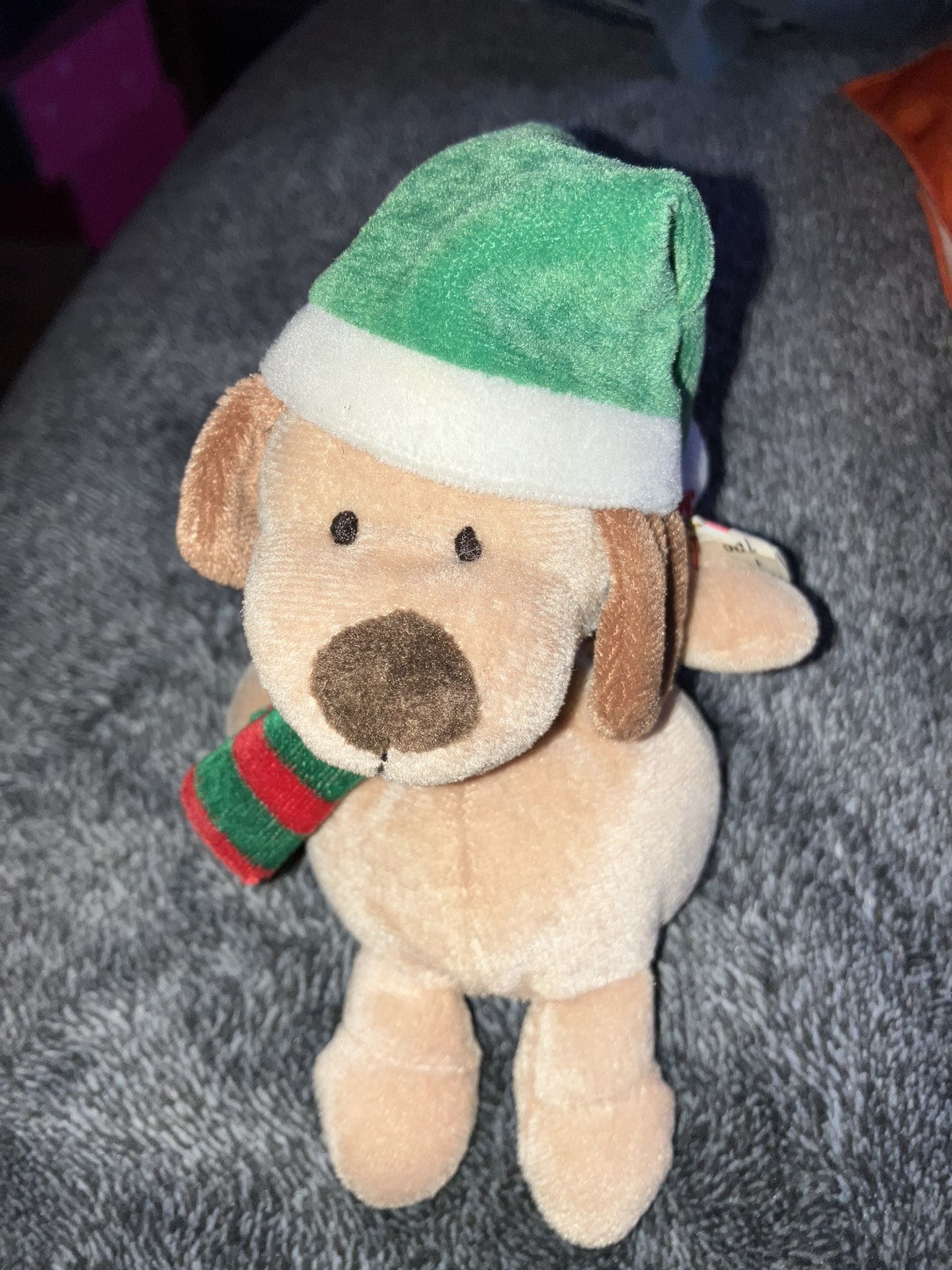 Ty Jingle Beanie Ornament “Slushes” the Holiday Dog - No Hang Tag