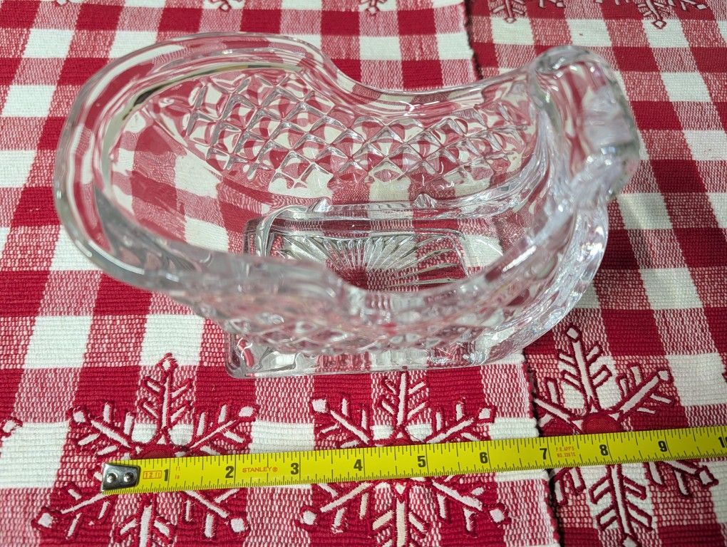 Vintage Lead Crystal Sleigh