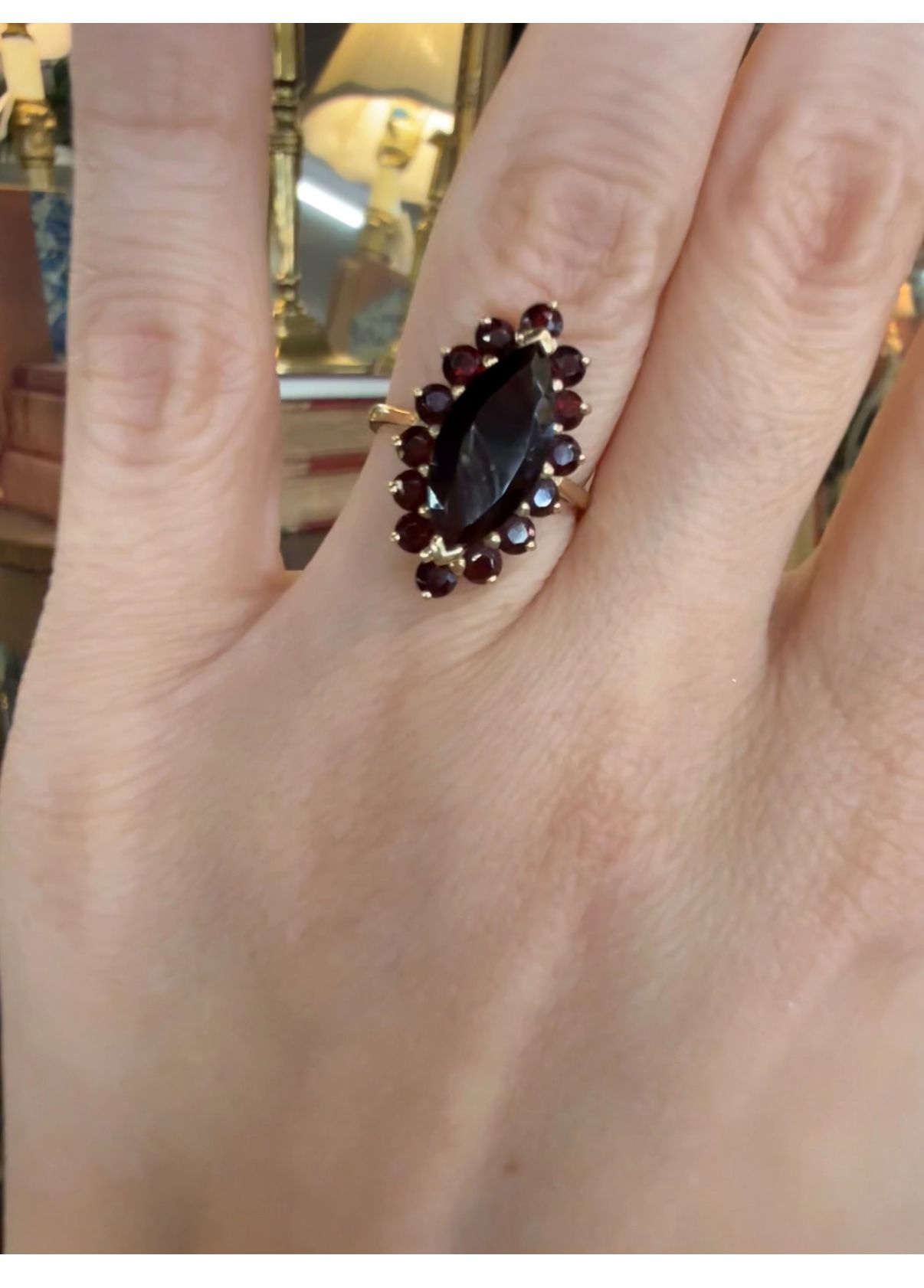 10K Gold Gorgeous Garnet Ring  Shoes