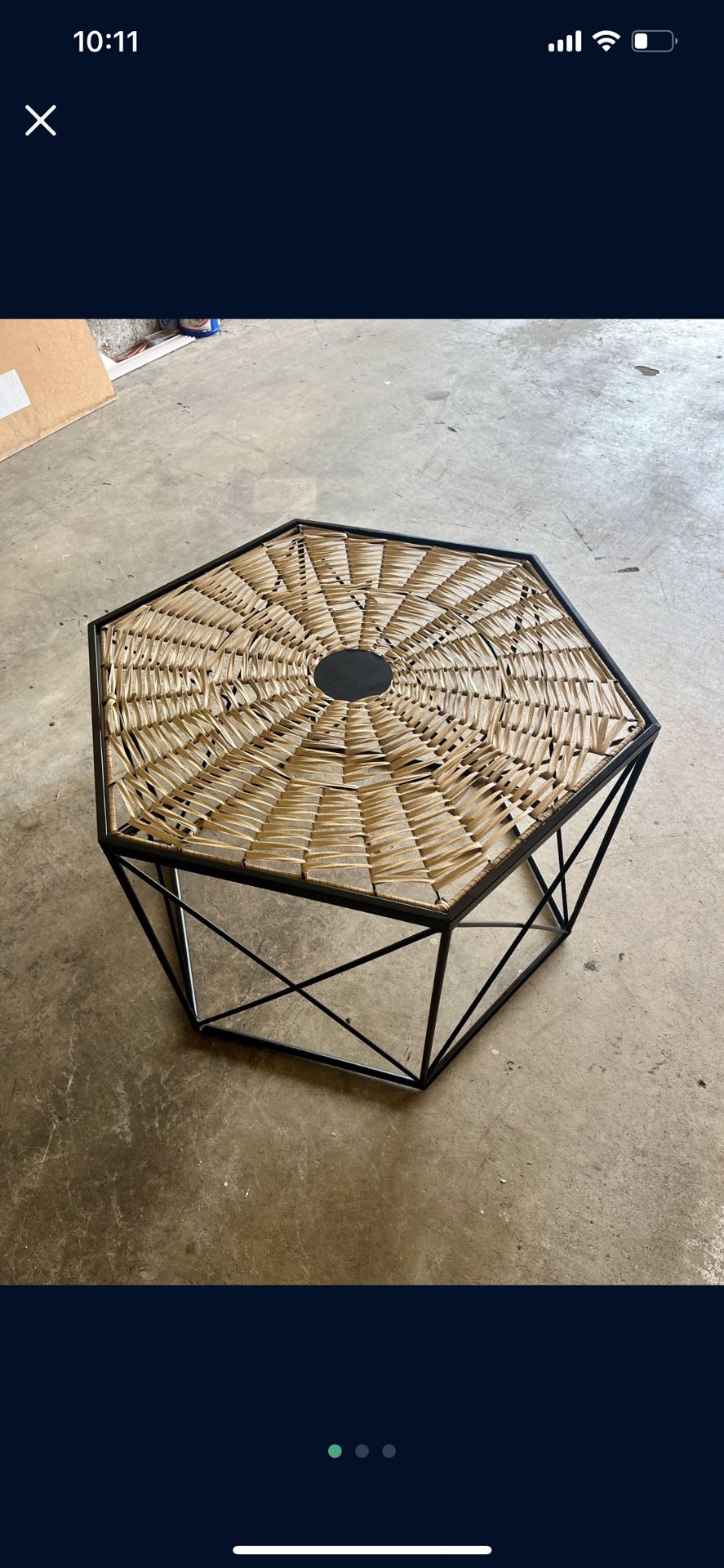 Rattan Center Table. Inside Outside