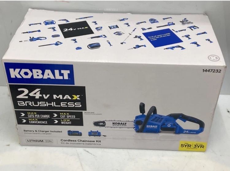 Kobalt 24-volt 12-in Battery 4 Ah Chainsaw Battery and Charger Included