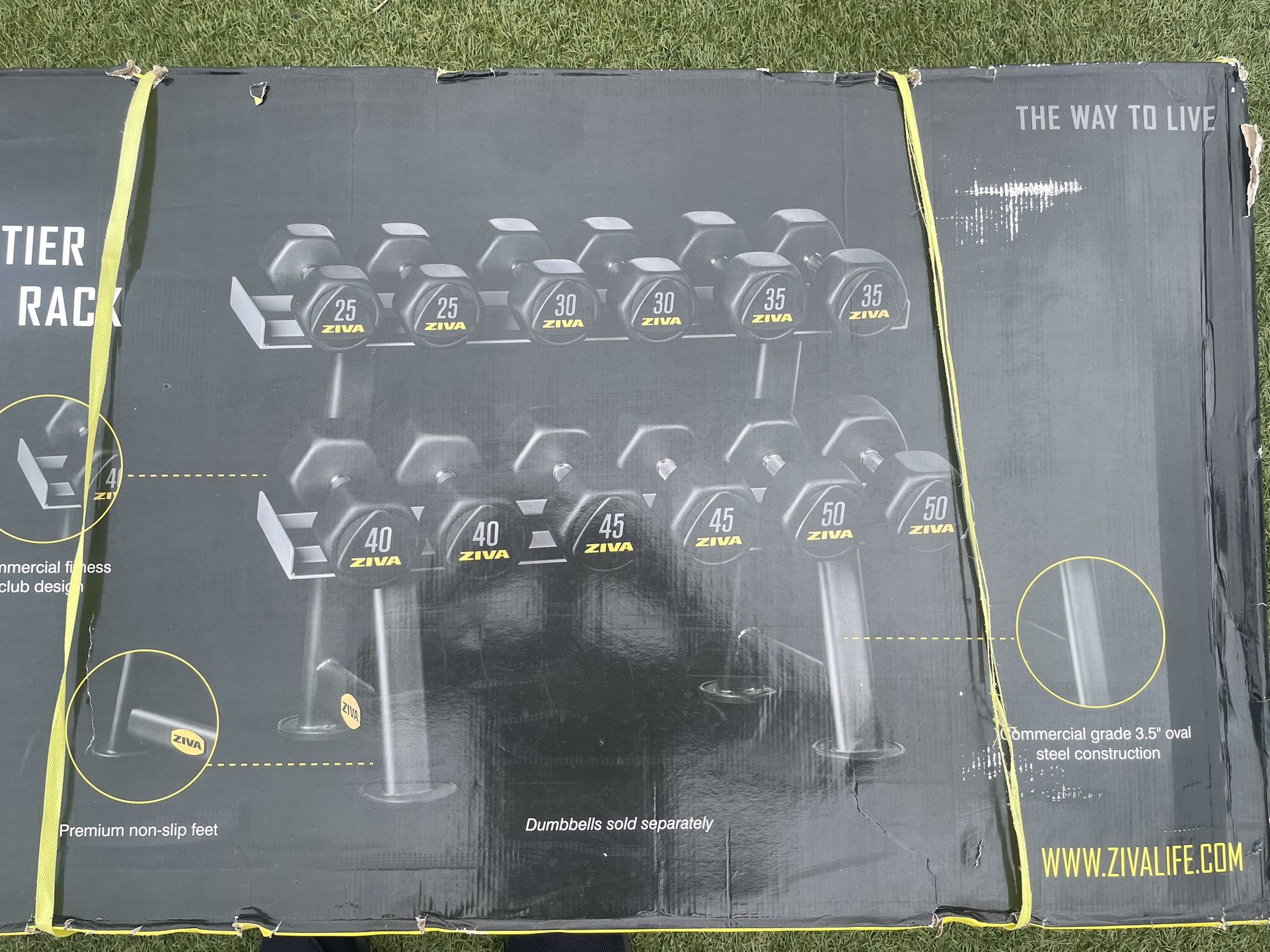 ZIVA 2 Teir 6 Pair Dumbbell Rack