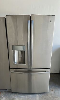 GE Stainless Steel 3-Door Fridge with Ice Maker