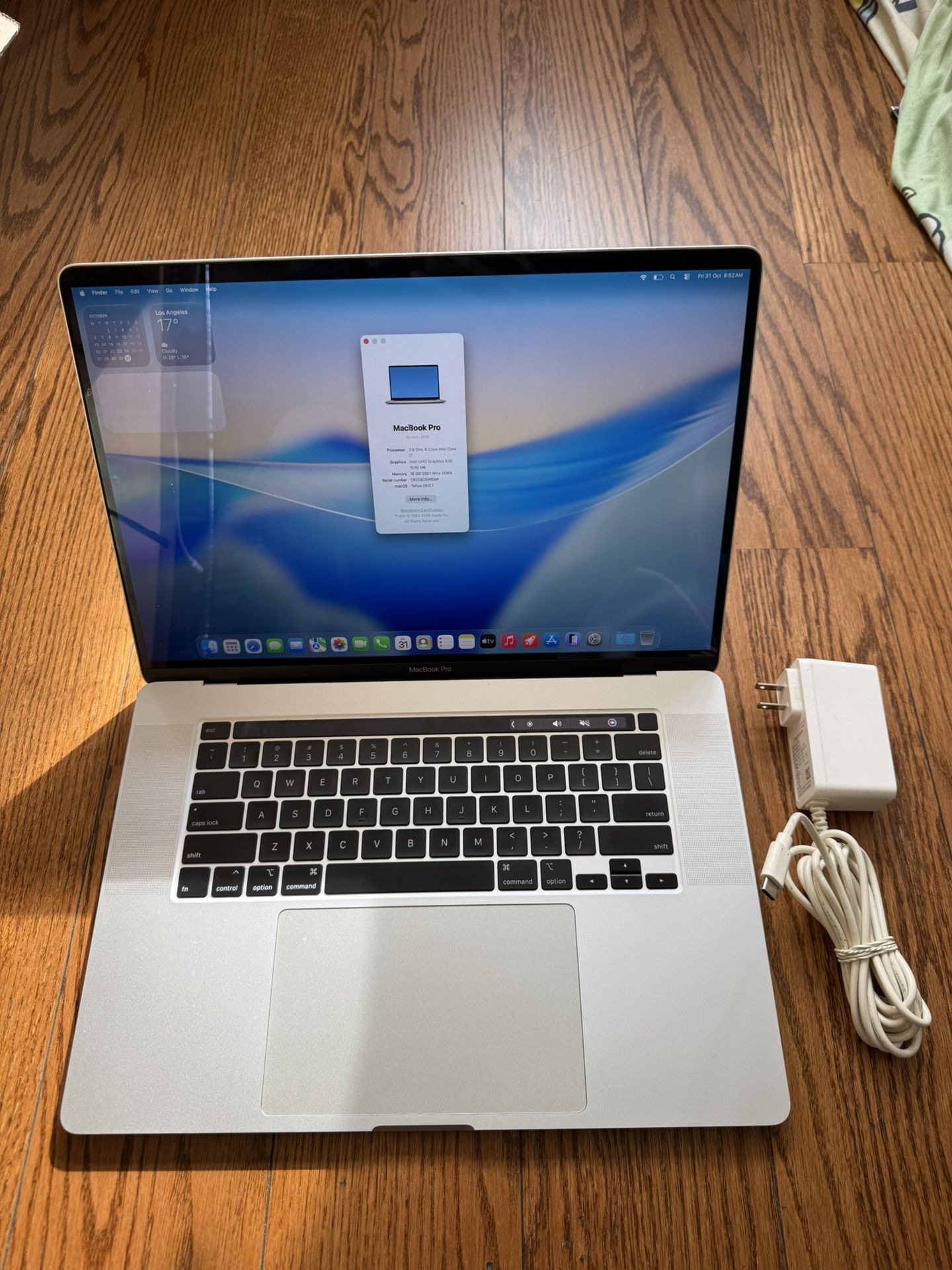 MacBook Pro 16 2019/16GB RAM/512GB SSD/Macos Tahoe