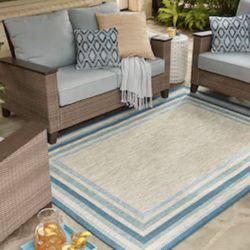 Allen + Roth Indoor/outdoor 8x10 Rug With Stain master