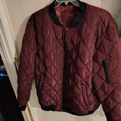 Bomber Jacket - Burgundy XL 