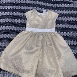 GYMBOREE  GOLD Shimmer Dress Holiday Girls 