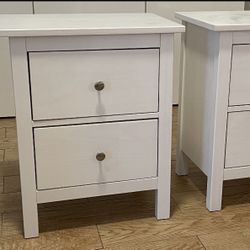 2 White Nigh Stands From IKEA