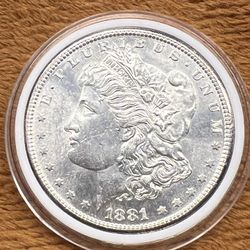 1881 S Silver Morgan Dollar 