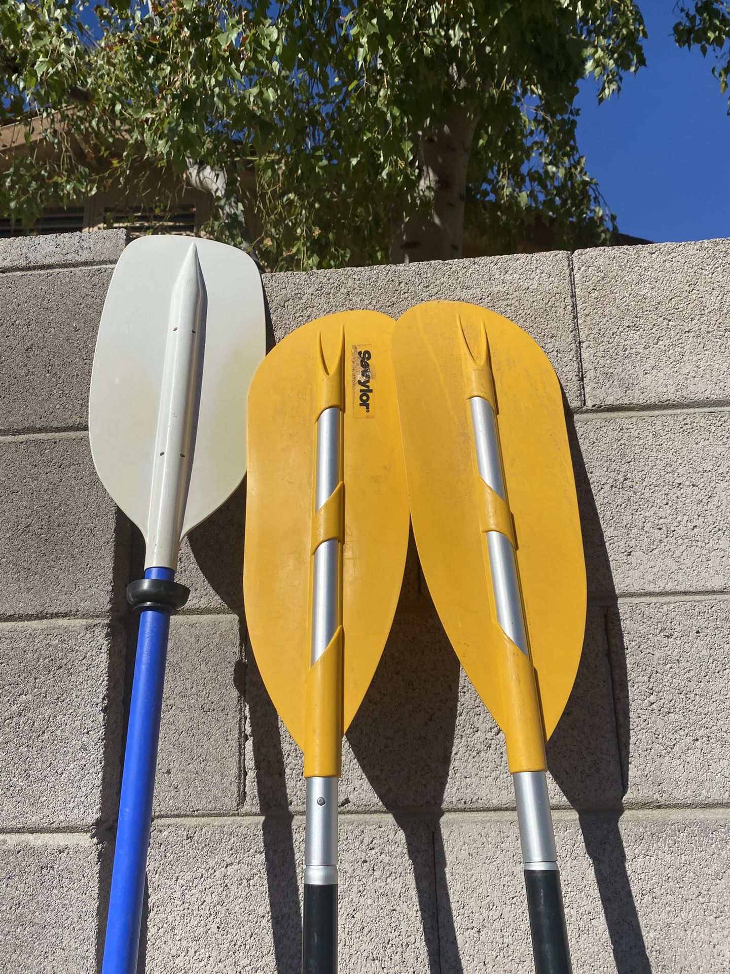 Paddles for kayaking or boats