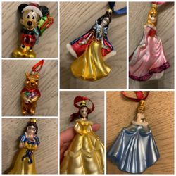 Disney Blown Glass Ornaments Princess A Pe Cinderella Belle Aurora Sleeping Beauty Mickey Pooh