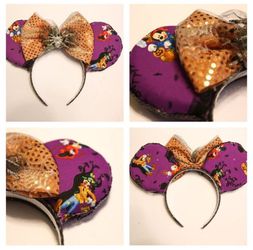 Purple Disney Halloween Minnie Ears