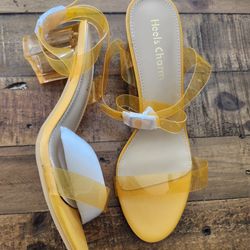 Gorgeous heels/ new/ size 7.5/ $20 cash o nly/ blue diamond  & rainbow