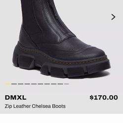 Dr. Martens DMXL Zip Leather Chelsea Boots 