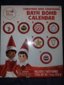 Bath bomb calendar elf on the self
