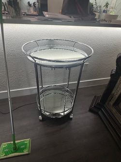 Manhattan chrome bar cart