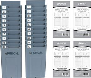 uPunch HN1500 Punch-to-Pay Time Clock Bundle with 100 Cards#1412PUP2