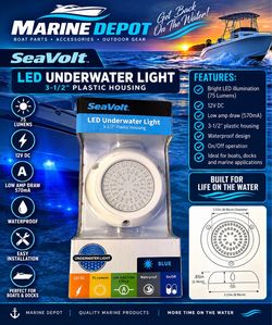 🌊 SeaVolt LED Underwater Light – Blue