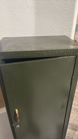 Otis Elevator Company Vintage Metal Cabinet
