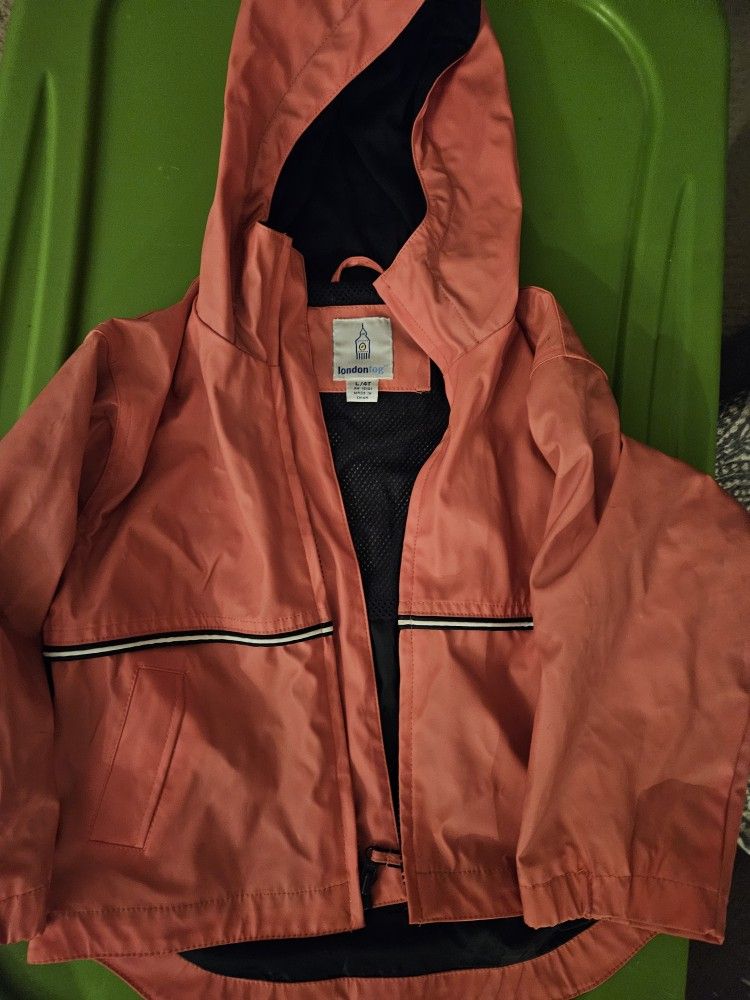 Like New Waterproof quality LONDON FOG Girls Size 4 Raincoat